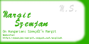 margit szemjan business card